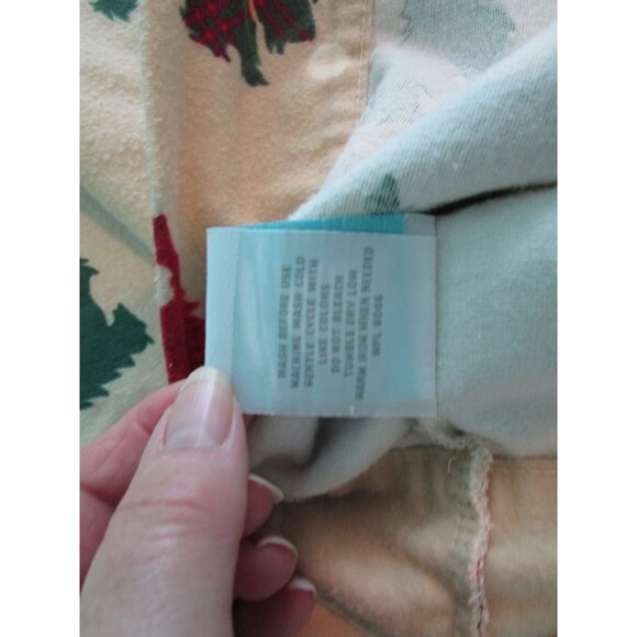 Martha Stewart Collection Queen Flannel Sheet Set Christmas Plaid Scotty Dog - Picture 14 of 16